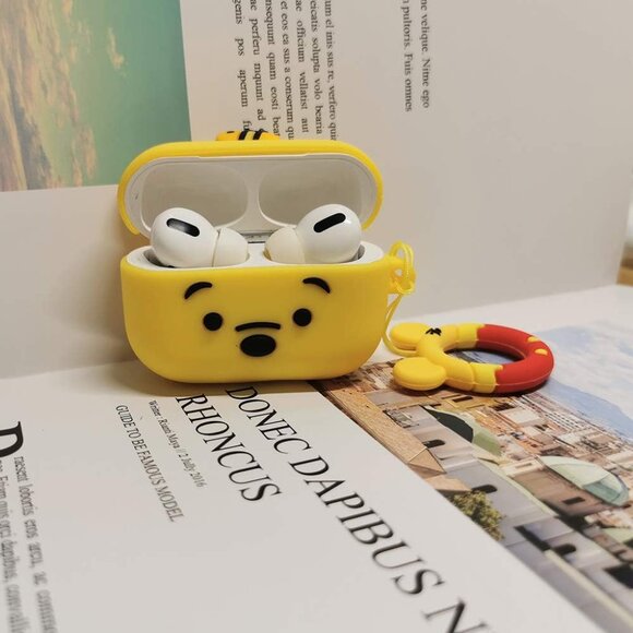 Disney Winnie the Pooh AirPods Pro Case – Fits 1st/2nd Gen Silicone Cover + Ring - Picture 3 of 6